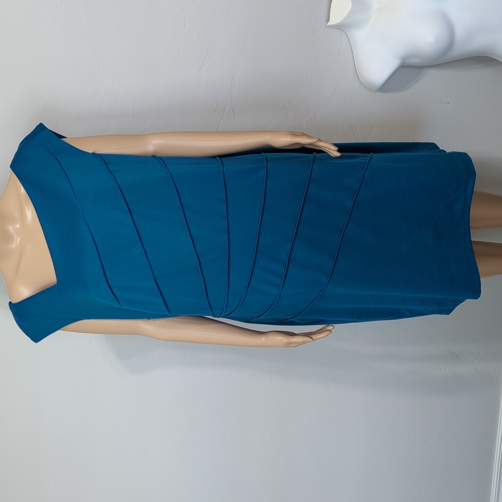 Roz & Ali Teal Asymmetrical Dress